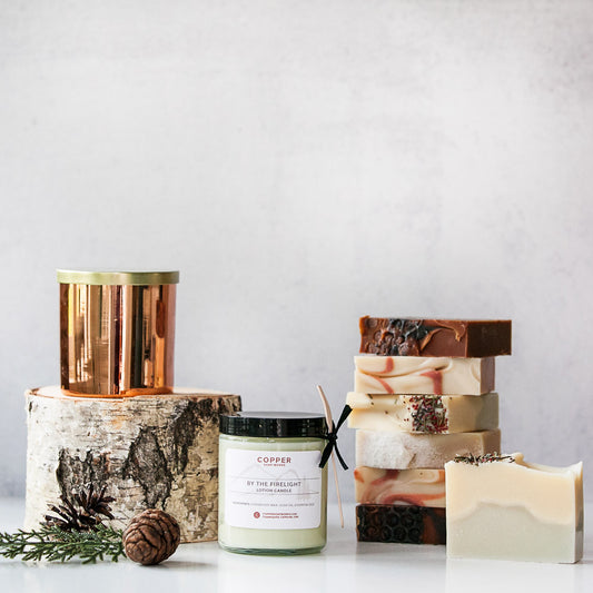 All-natural handmade Holiday Soaps + Candles