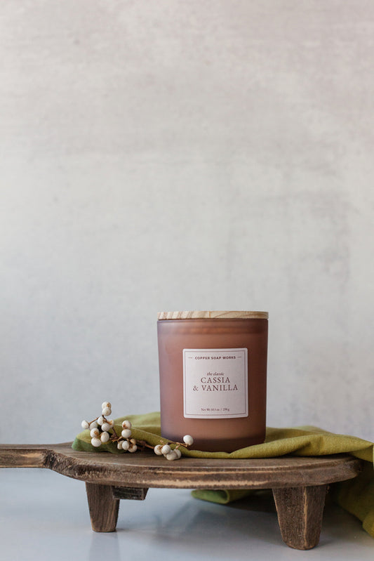 Cassia Vanilla 10.5 oz soy wax candle