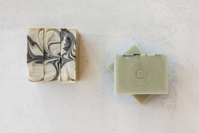 Handmade goat milk soap scented with essential oils