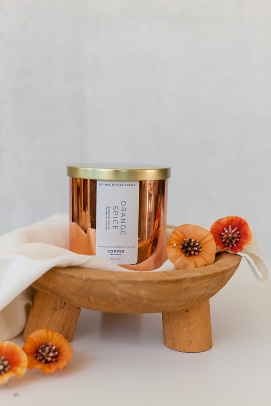 Orange Spice essential oil soy wax candle