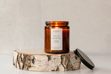 Load image into Gallery viewer, Palo Santo all-natural hand-poured soy wax candle pictured burning