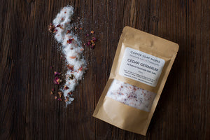 All natural hand-made bath salts with essential oils