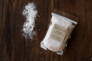 relaxing, handcrafted lavender bath salts