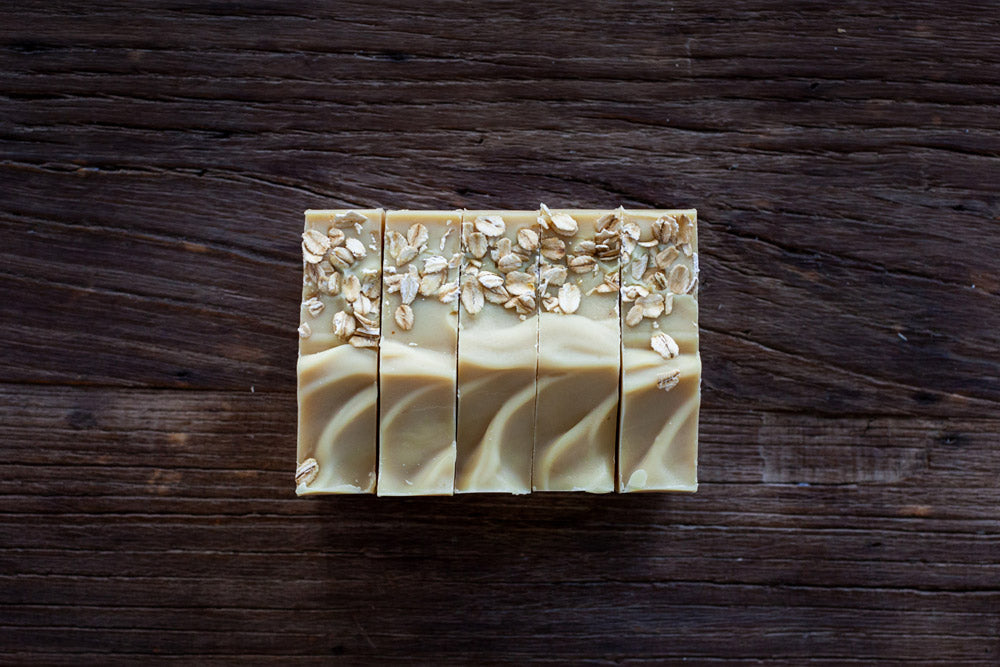 All natural goat milk, honey and oatmeal handmade soap